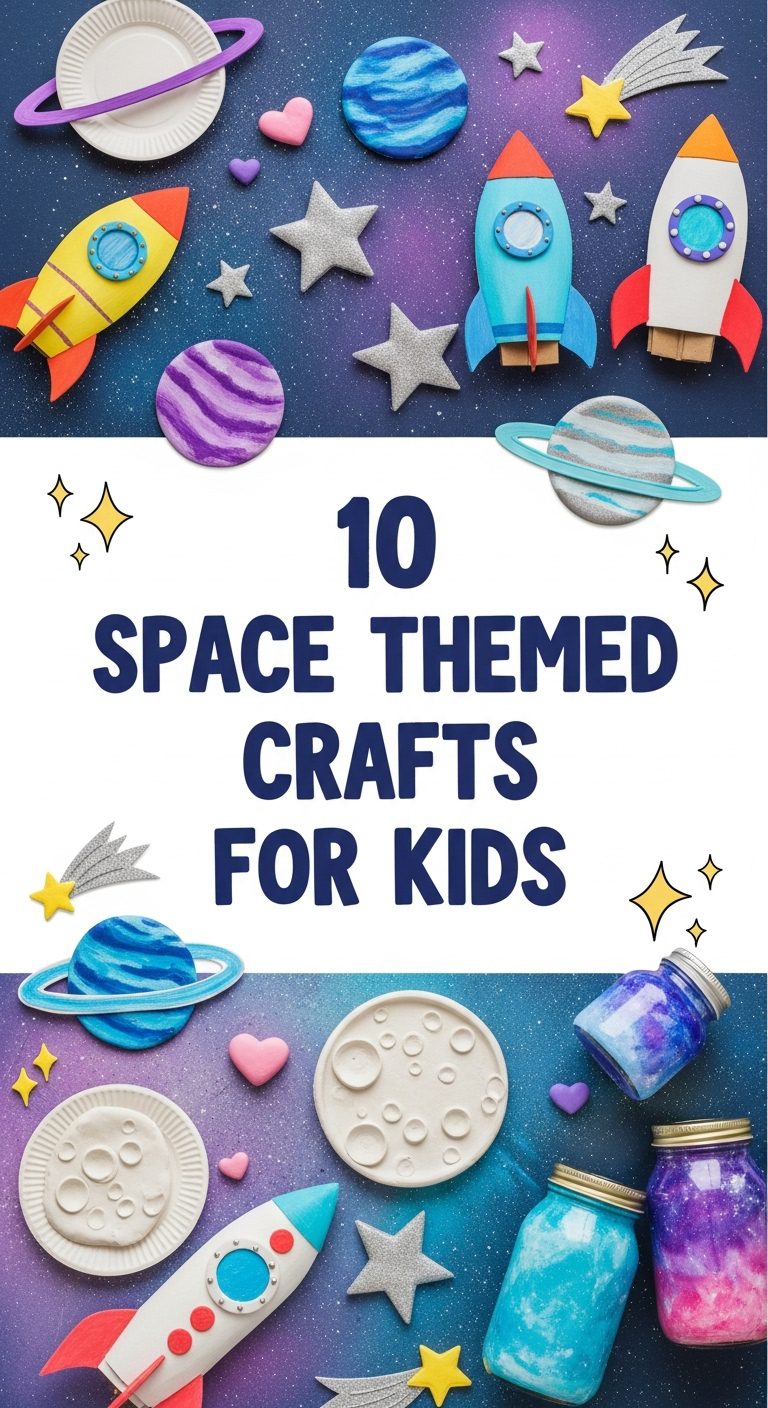 10 space themed crafts for kids